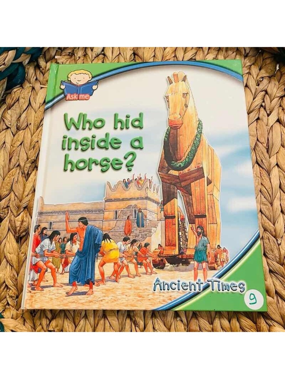 ✅Who Hid Inside a Horse Ask Me About Ancient Times Southwestern Hardcover#️⃣9